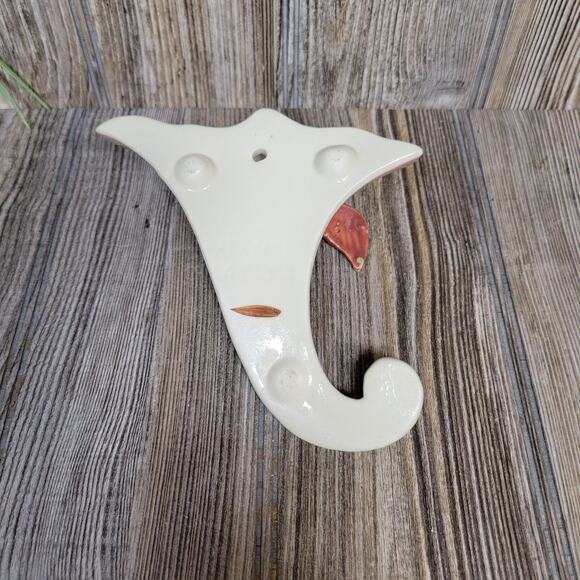 Vintage Pink Wall Pocket Vase, Duck Cattails & Cornucopia - Picture 5 of 5